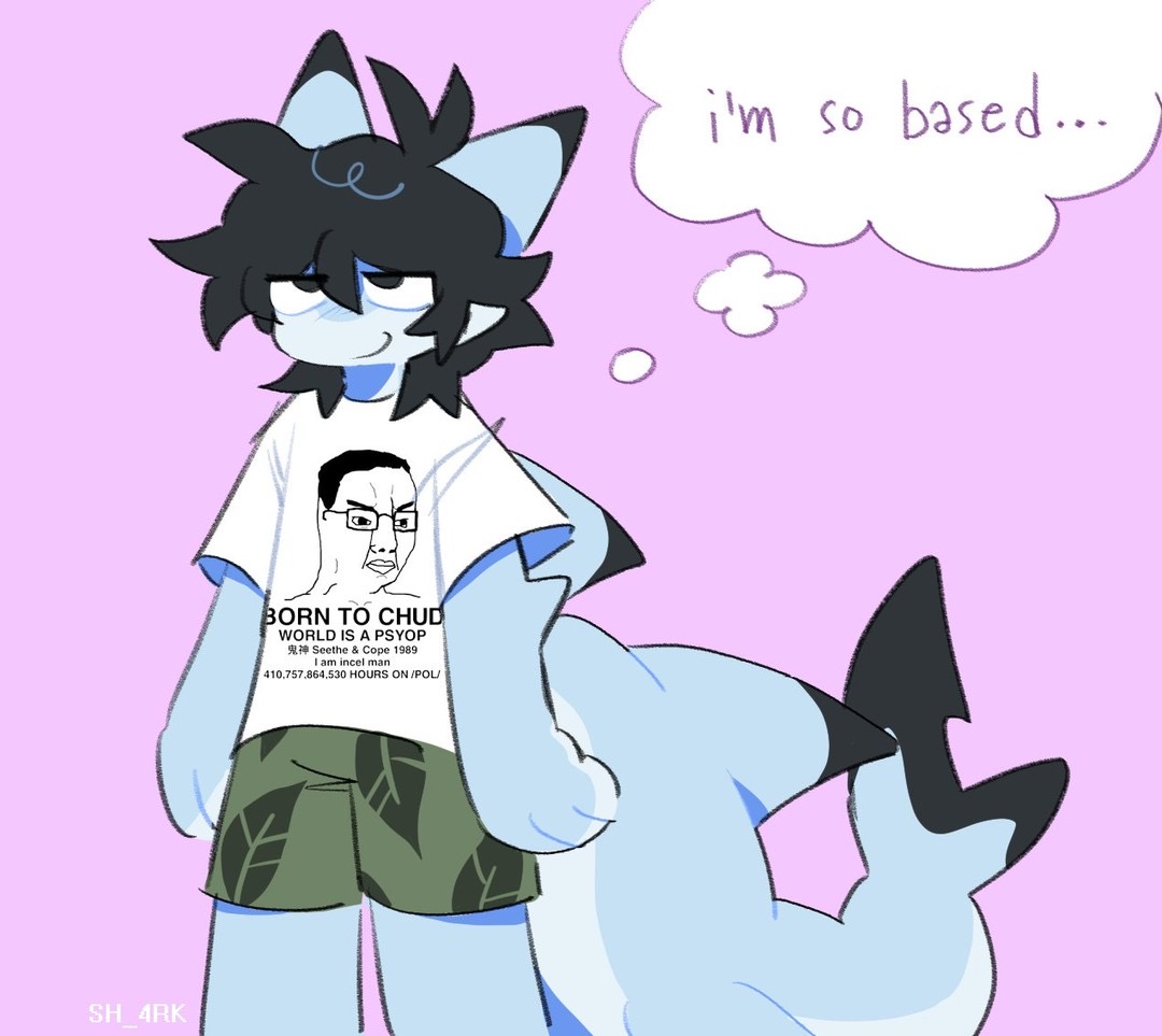 Shark guy with funny tshirt