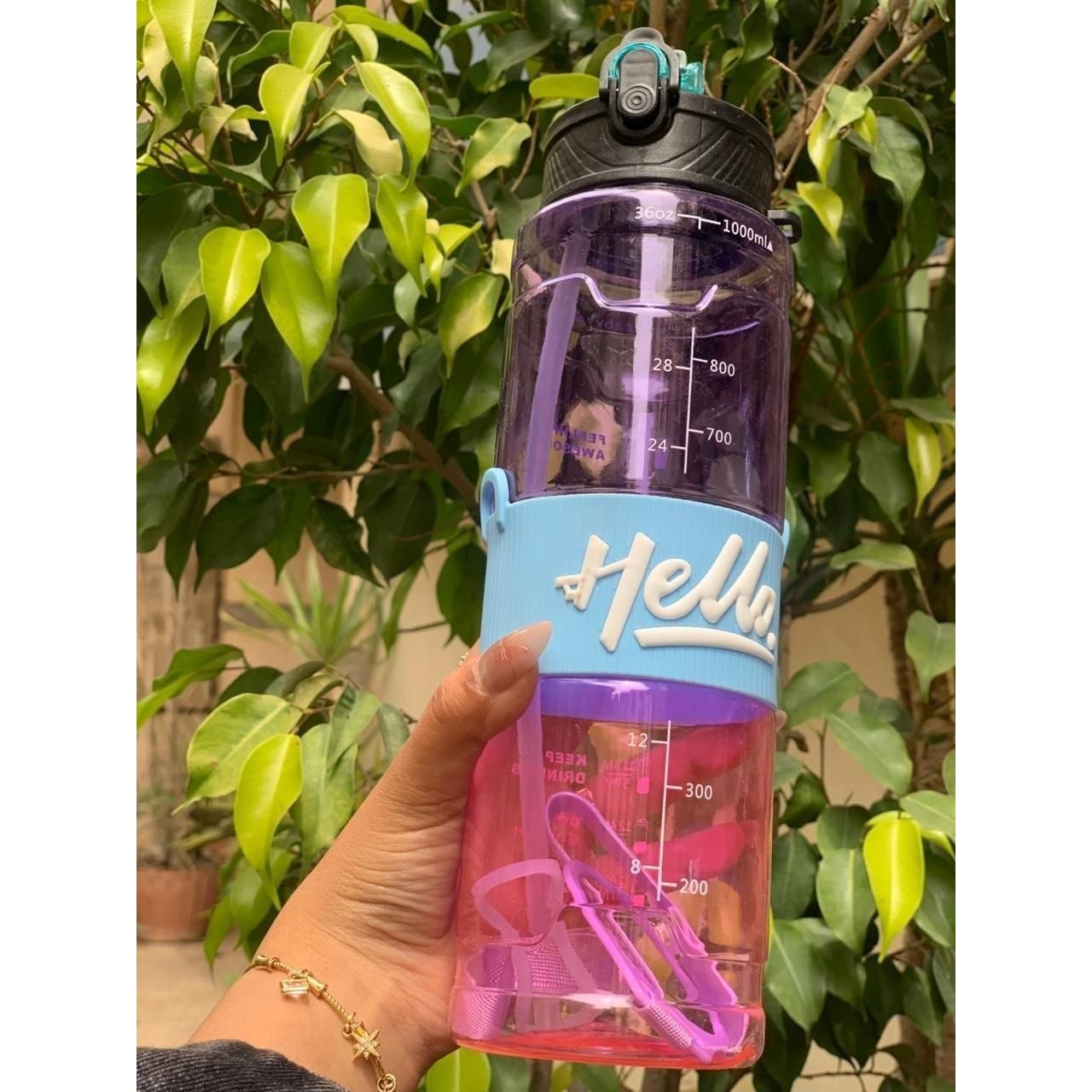 زجاجة مياه Hello سعة 1 لتر