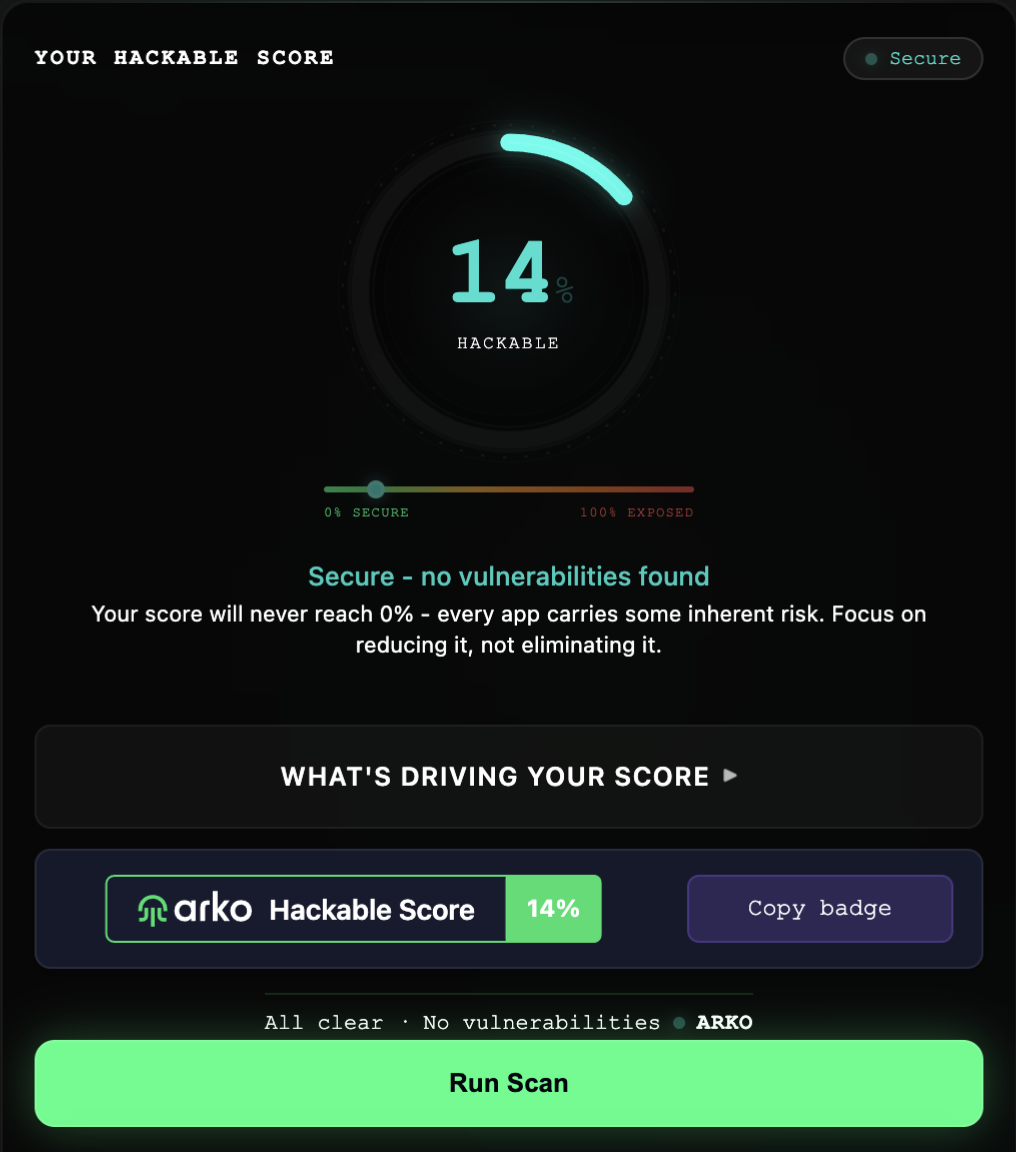 Hackable Score gauge