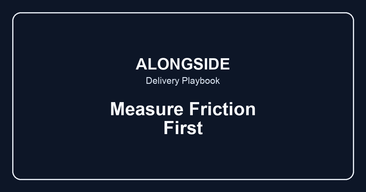 Before You Rewrite, Measure the Friction in Your Deployment Path
