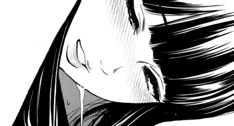 LF Mono Source: 1girl, black hair, blunt bangs, close up, cum on face