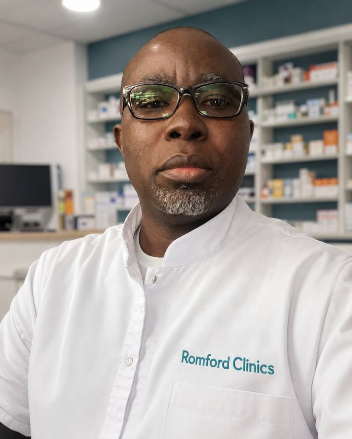 Private pharmacist at Romford Clinics travel clinic, Collier Row