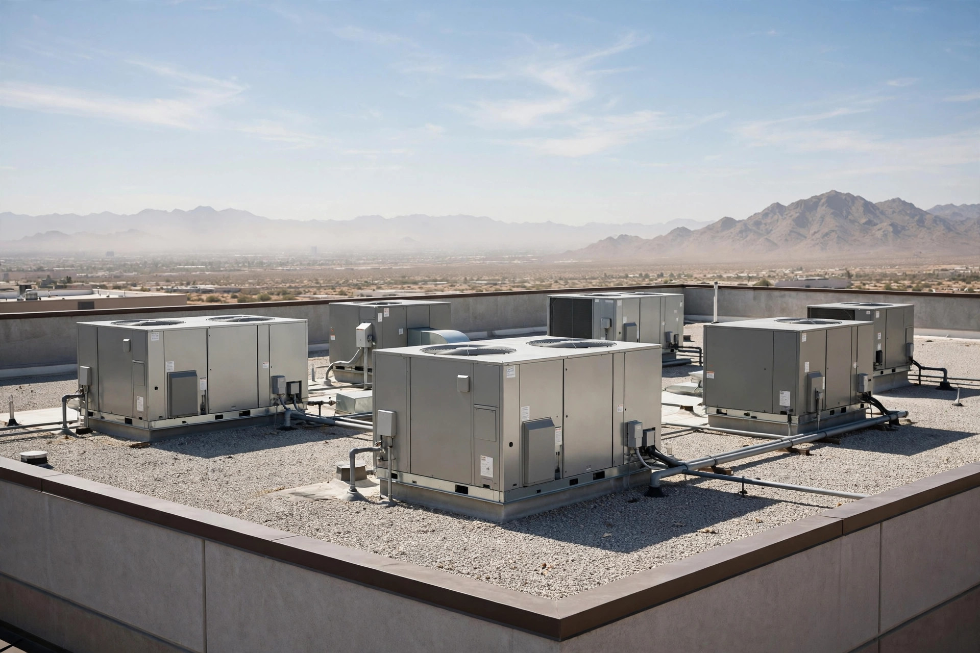 Commercial rooftop HVAC units