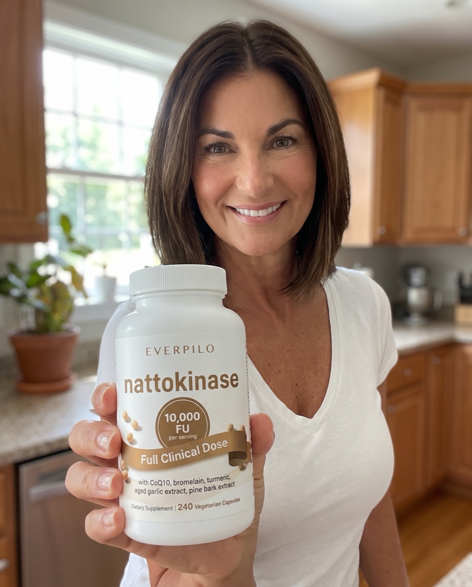 A happy Everpilo customer holding her bottle