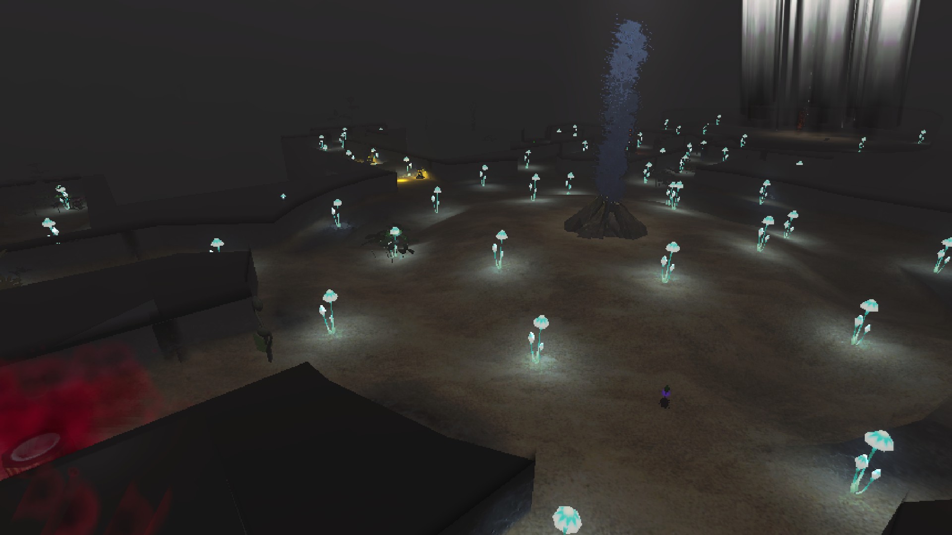 The other large circular room, with a raised sand center, topped by an exit geyser.