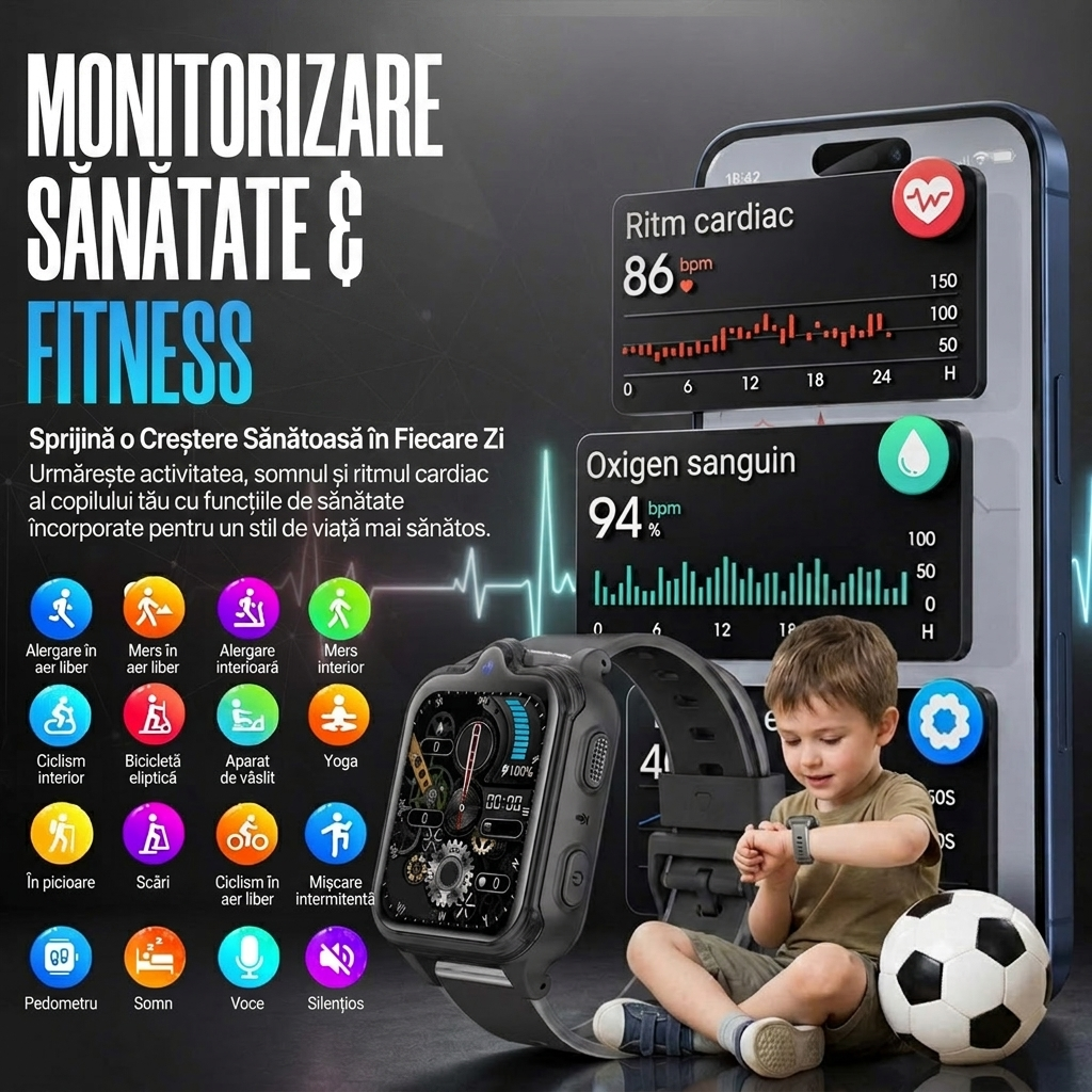 Ceas smartwatch Wingereich copii negru