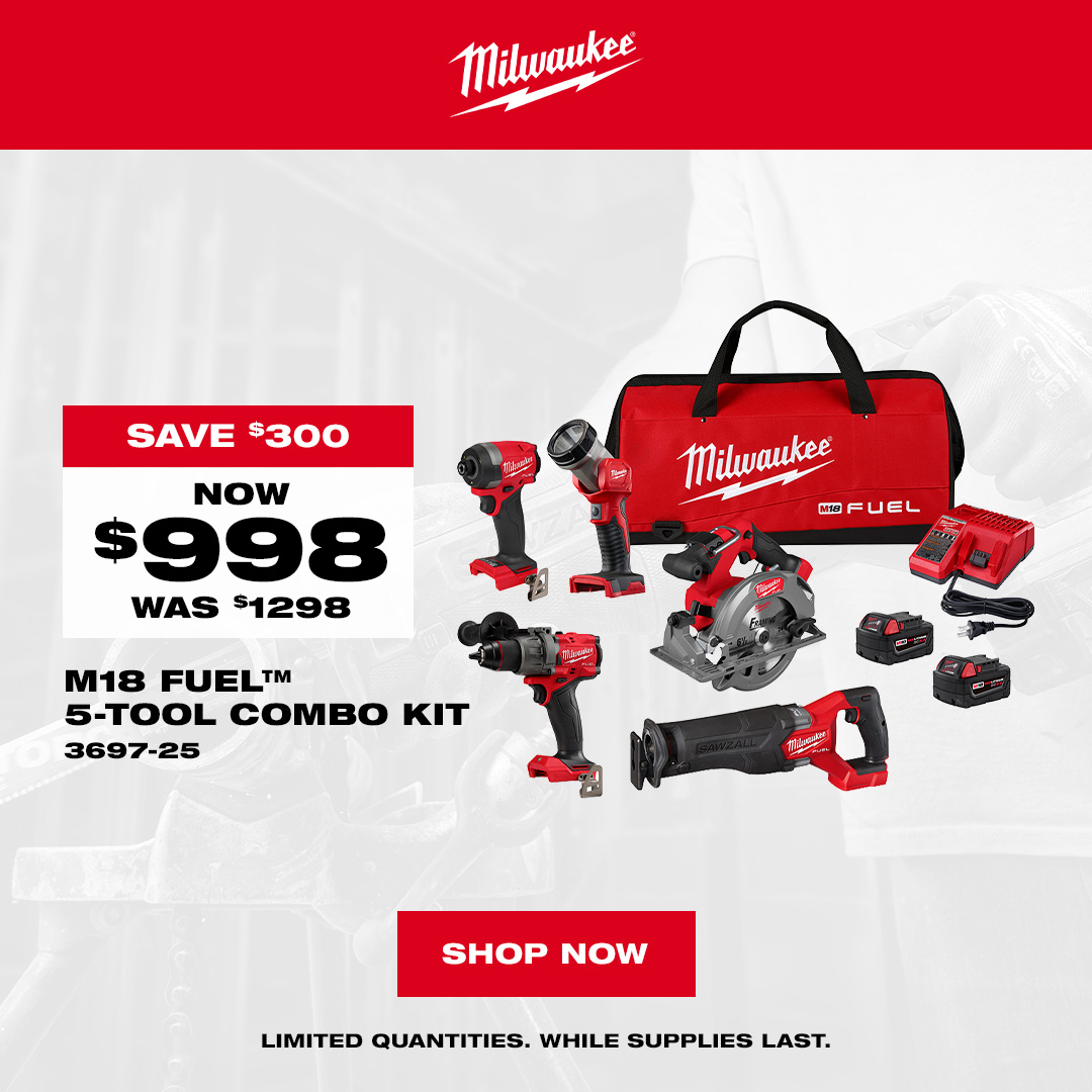 Milwaukee 3697-25 - M18 FUEL 5-Tool Combo Kit - Special Offer