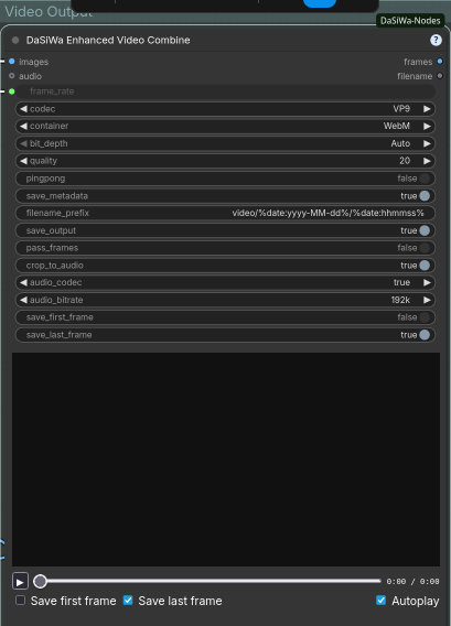 Image of ComfyUI Video Settings Image of ComfyUI Video Settings