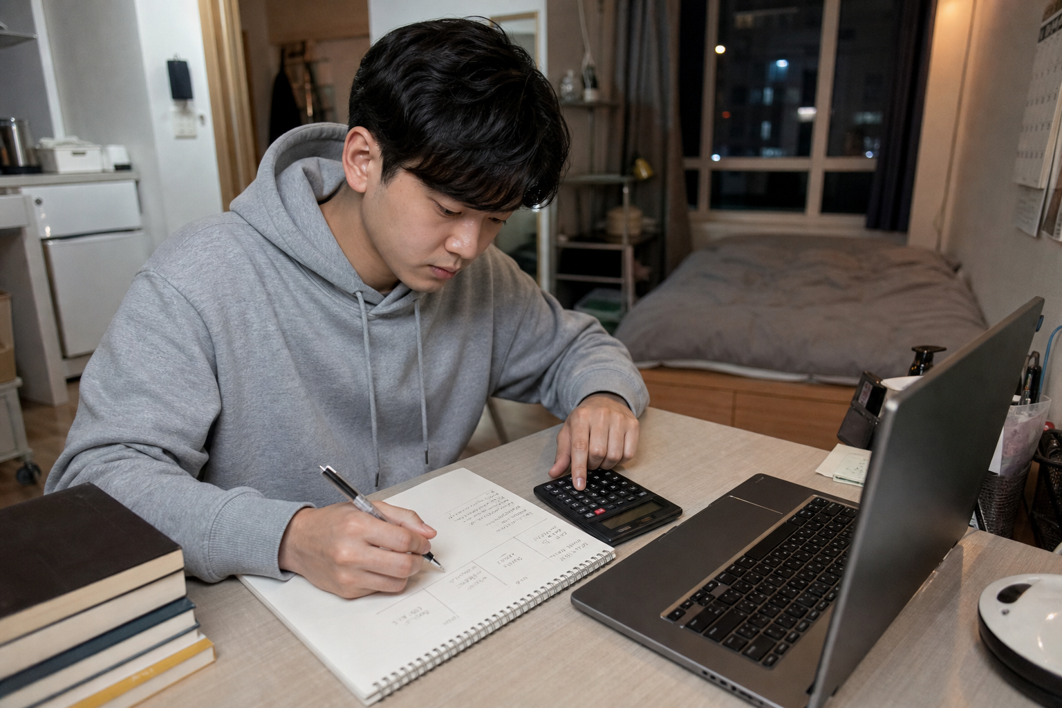 품질경영기사 응시료와 재응시&middot;교재&middot;강의 예산을 나눠 계산하는 한국인 수험생