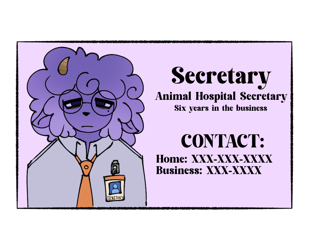 Secretary Business Card