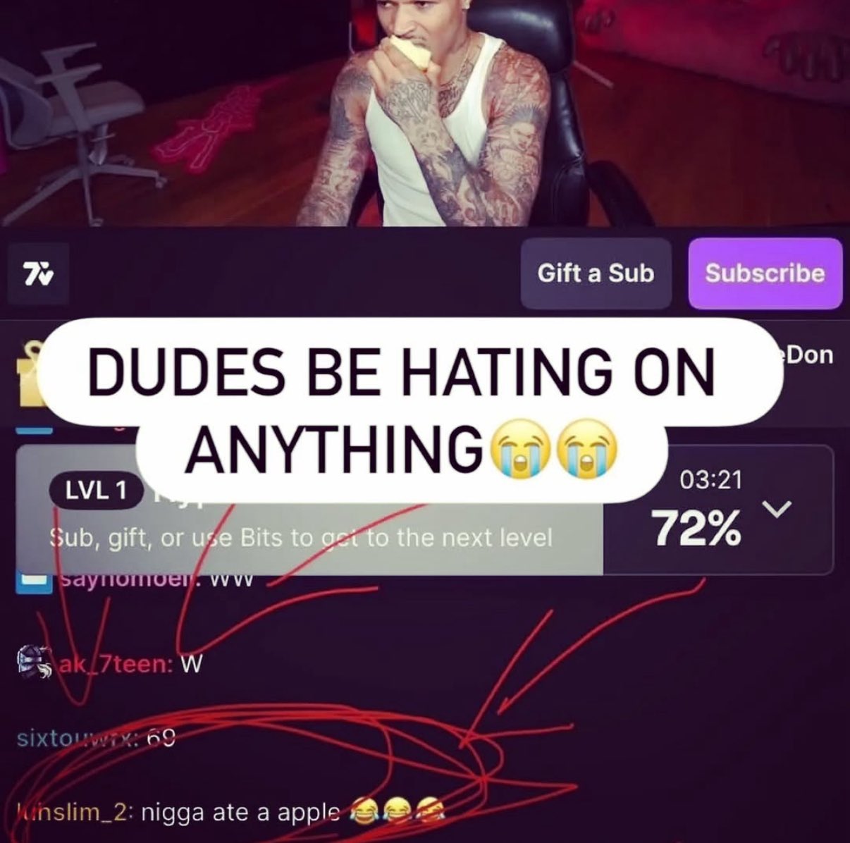 Dudes be hating on anything