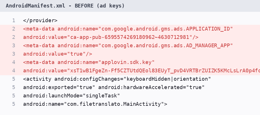 manifest ad keys