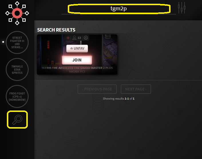 fightcade login screen