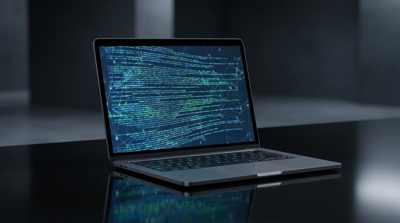 Apple MacBook Pro running Apertus 1.5, demonstrating local AI development on Apple Silicon.