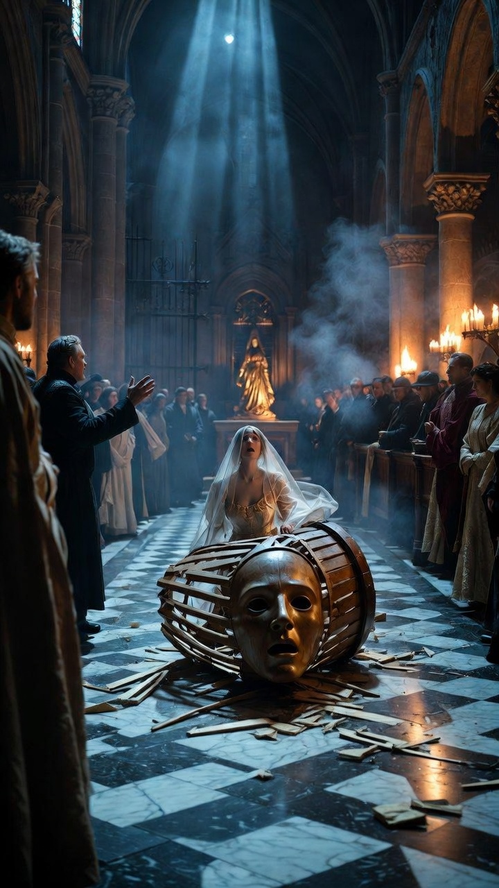 When the Barrel Mask Split Open in the Cathedral Aisle, the King Locked Every Noble Inside — What Stood Behind the Altar Exposed the Price of an Entire Kingdom