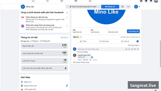 Dịch vụ tăng like Facebook tại Tangmat.live