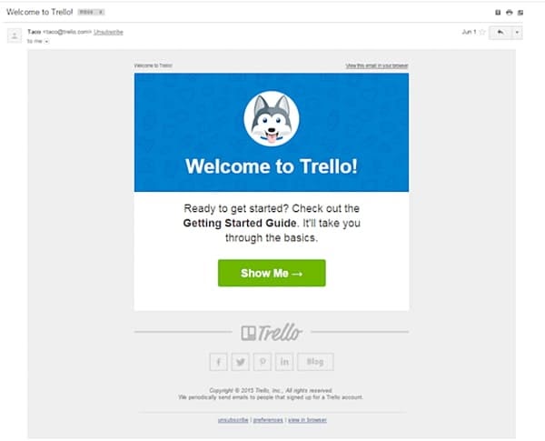 Email chào mừng khách hàng