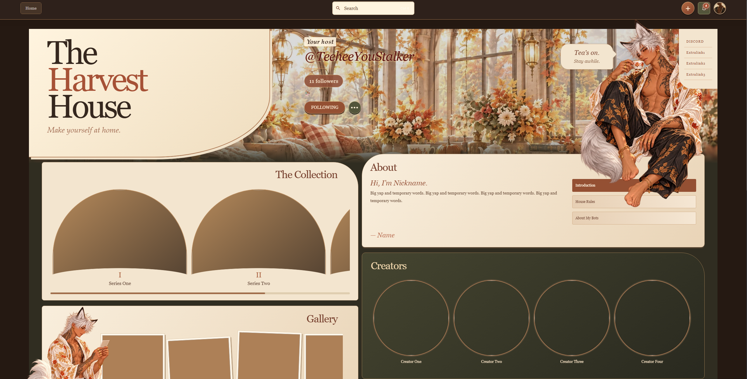 The Harvest House — Main Profile
