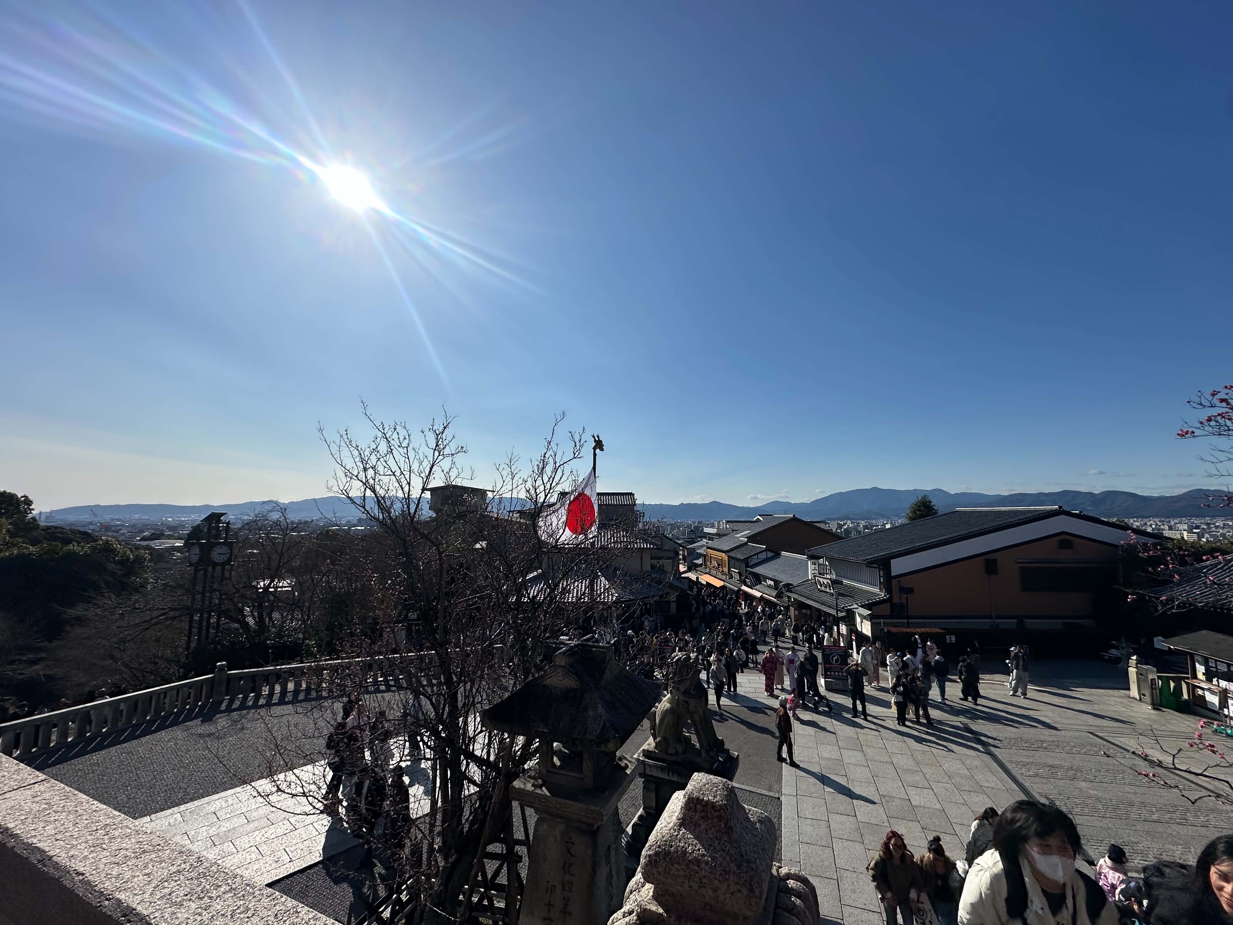 Looking out from Kiyomizu-dera, Kyoto. Every destination on every group tour is scouted, restaurant by restaurant, before a group ever arrives.