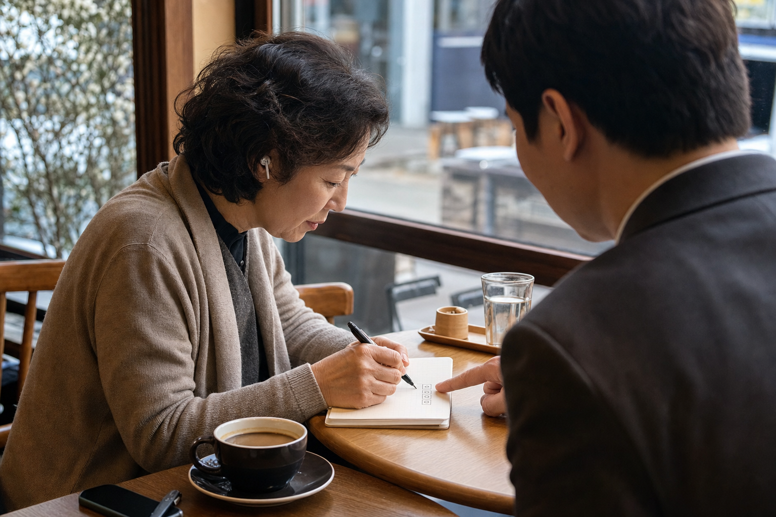 판매처에 환불을 요청하고 승인정보를 기록하는 장면
