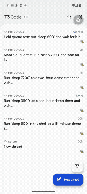 Android native queue workflow