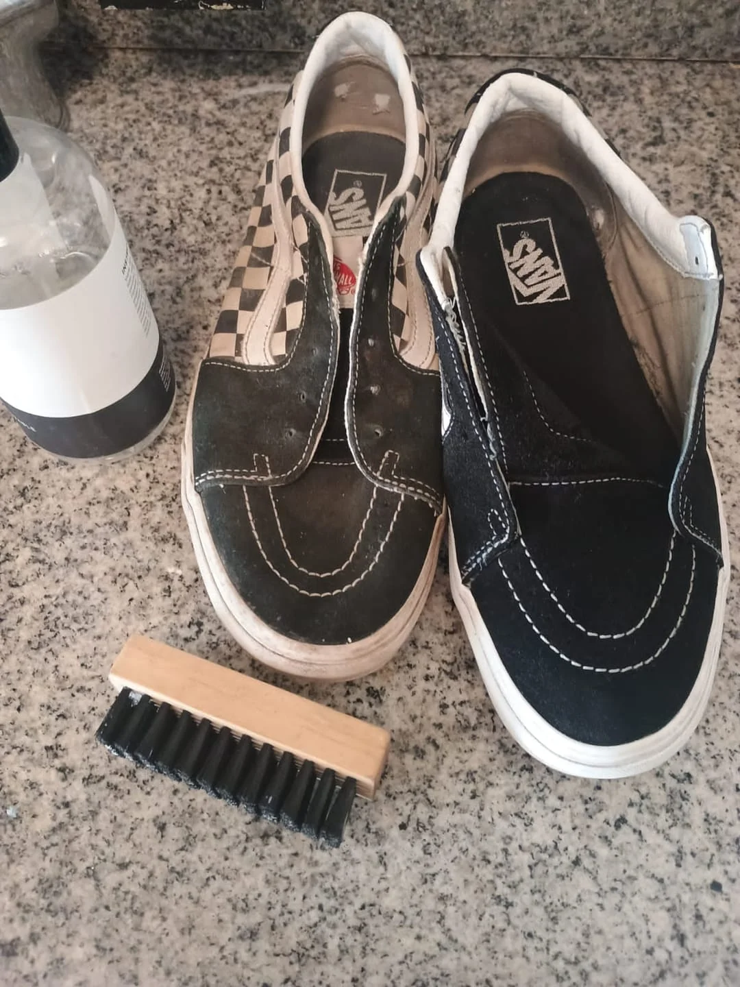 Zapatillas antes de limpiar