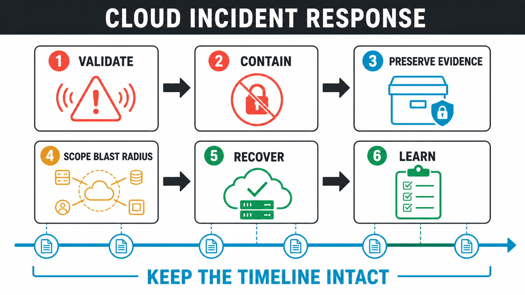 Cloud security request path and incident response workflow
