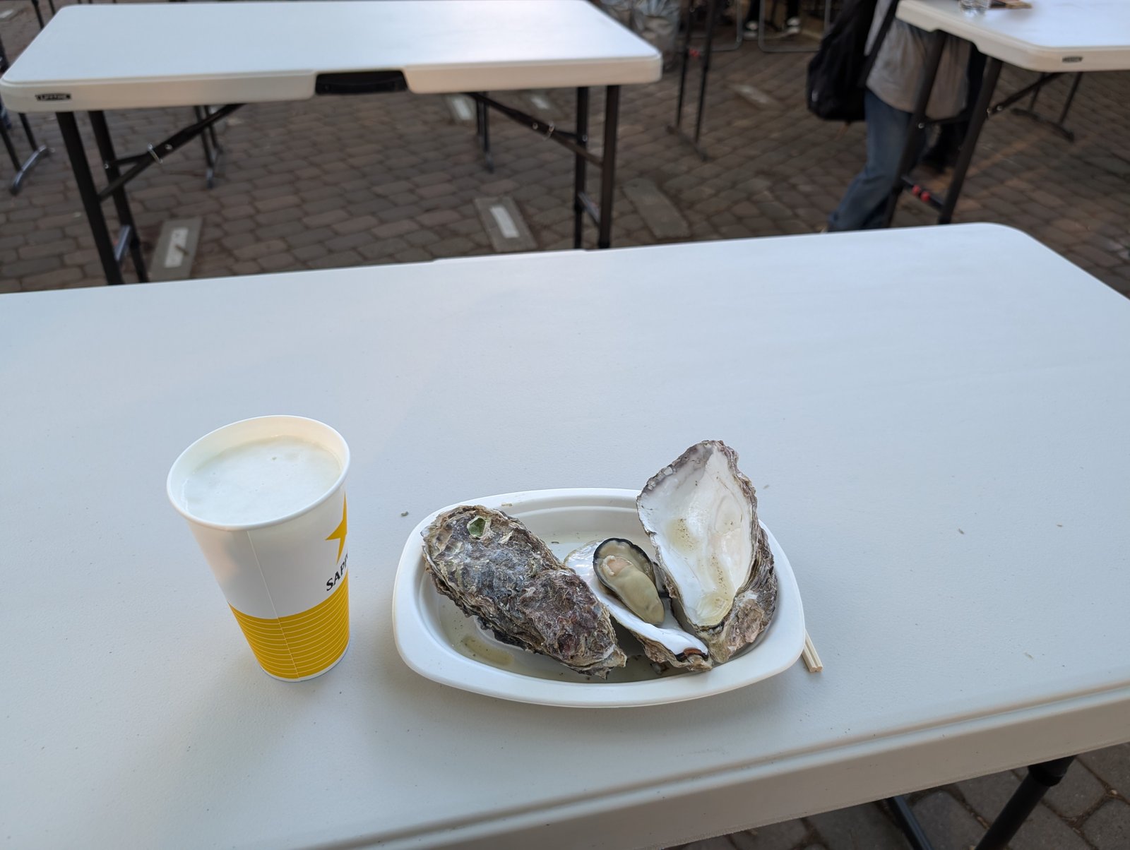 能登牡蠣とビール