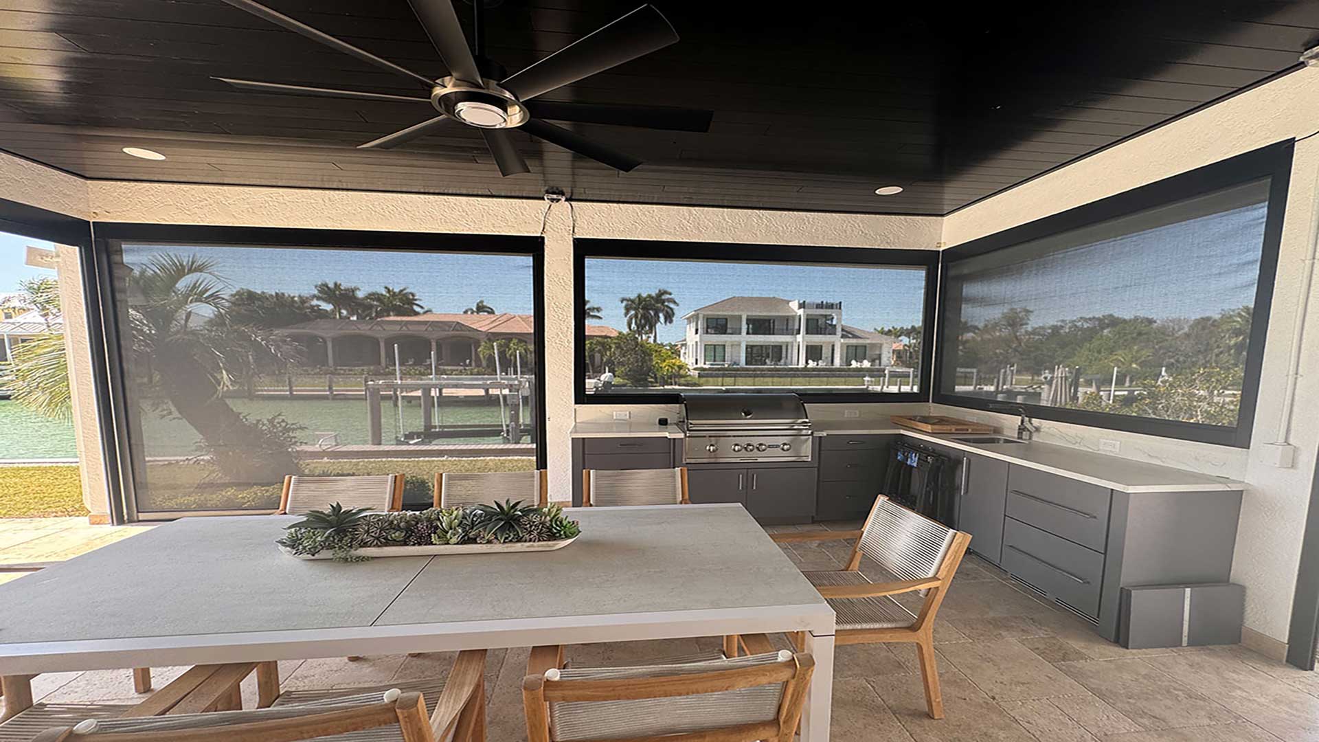 motorized outdoor hurricane screens