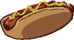 hotdog with ketchup and mustard
