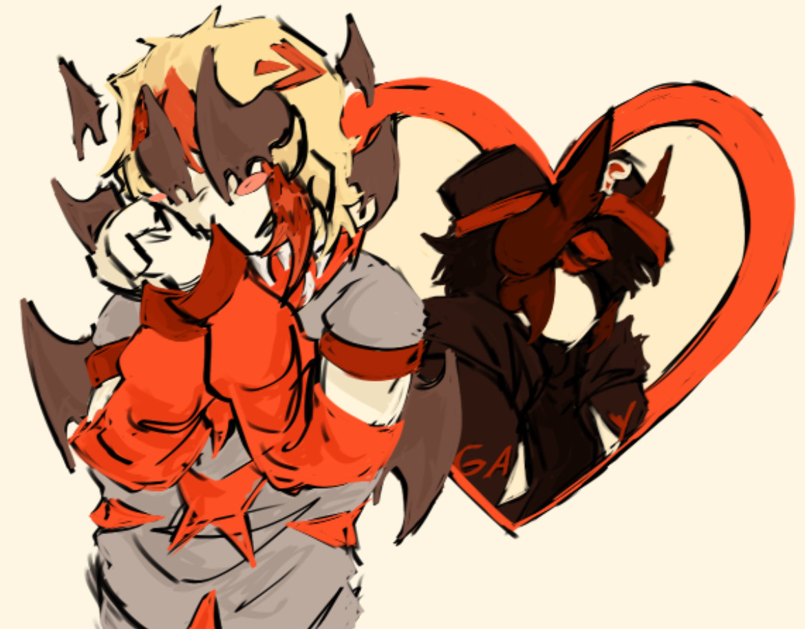 attack by pesticide_h on artfight THEY ARE SO CUTE I LOVE THIS