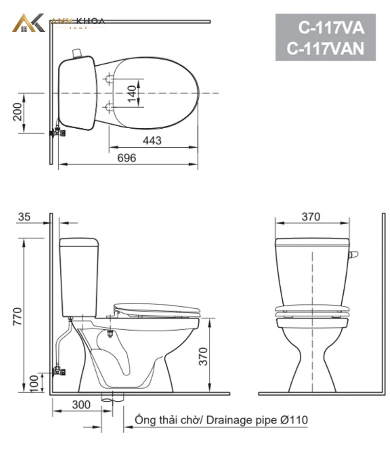 ban ve ky thuat bon cau inax c 117va