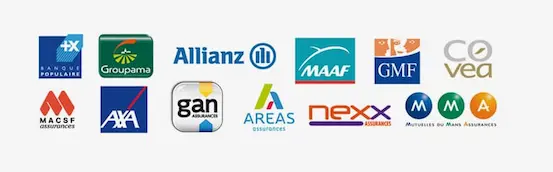 Logos des assurances partenaires LockPro
