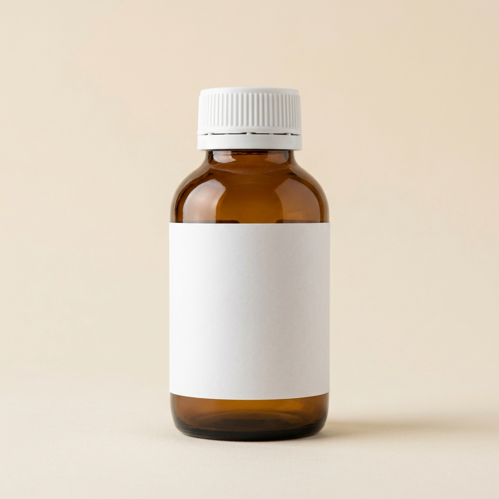 Plain unbranded bladder control supplement bottle