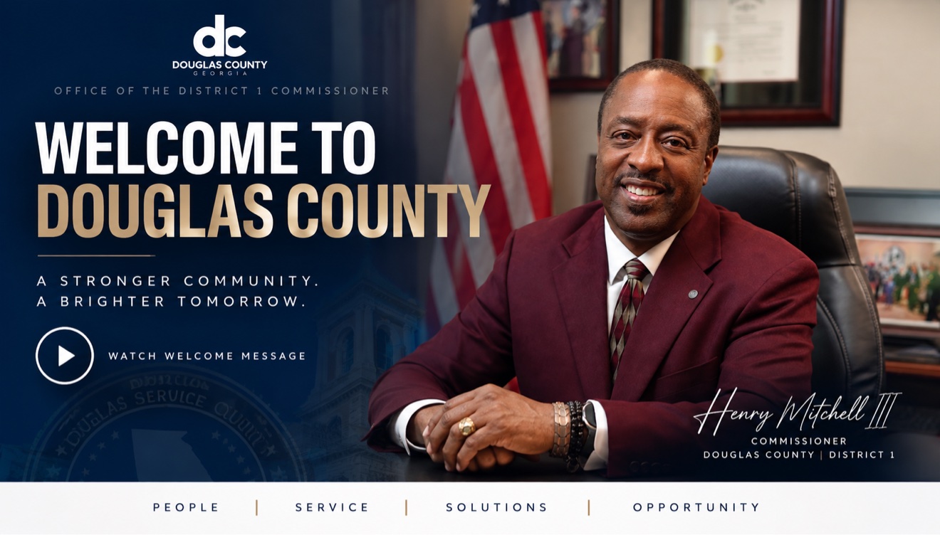 Video preview for Commissioner Henry Mitchell III's District 1 welcome message