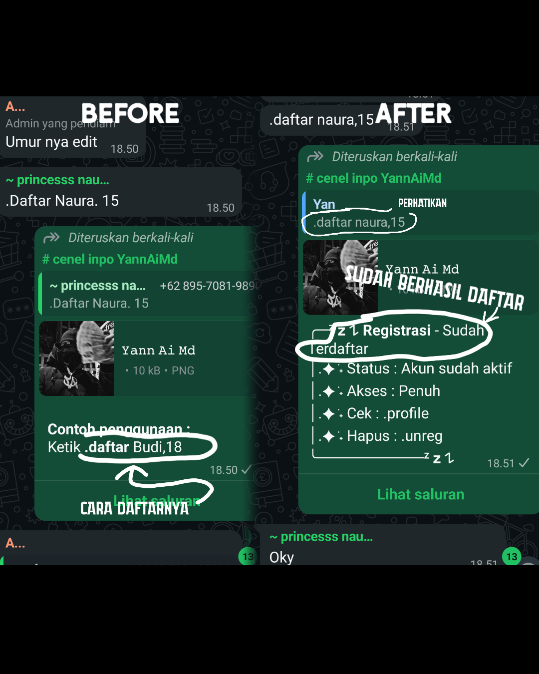 Step 1 - Daftar ke bot