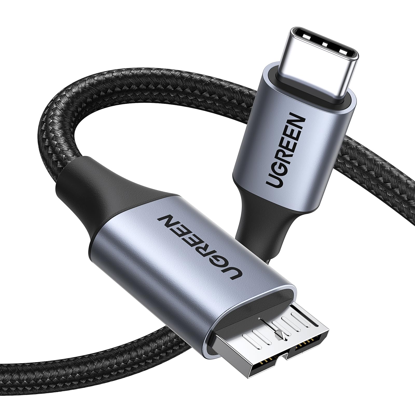 UGREEN 10Gbps USB C to Micro B Cable 1.5FT for External Hard Drive