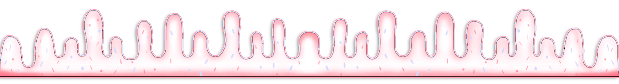 Blue lace corner featuring a pink bow and pearls