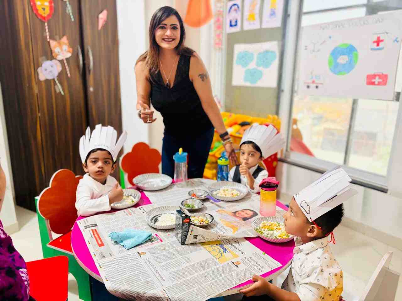 Best Preschool in Undri - Happy kids in Montessori classroom at Shemrock Undri
