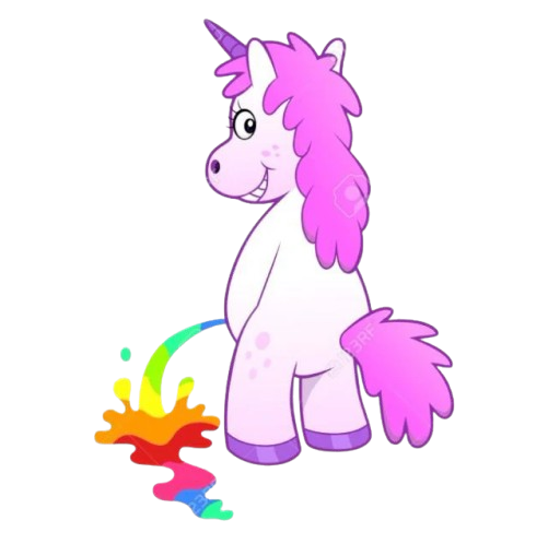 pink unicorn pissing rainbow