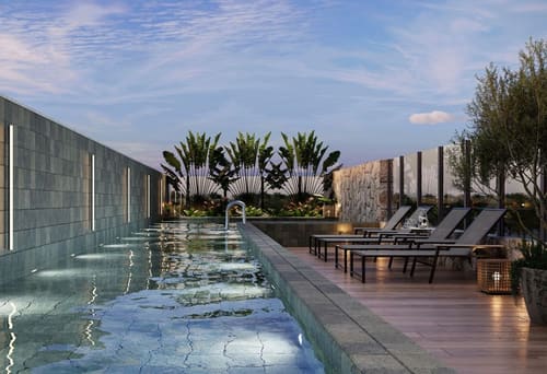 Piscina com raia