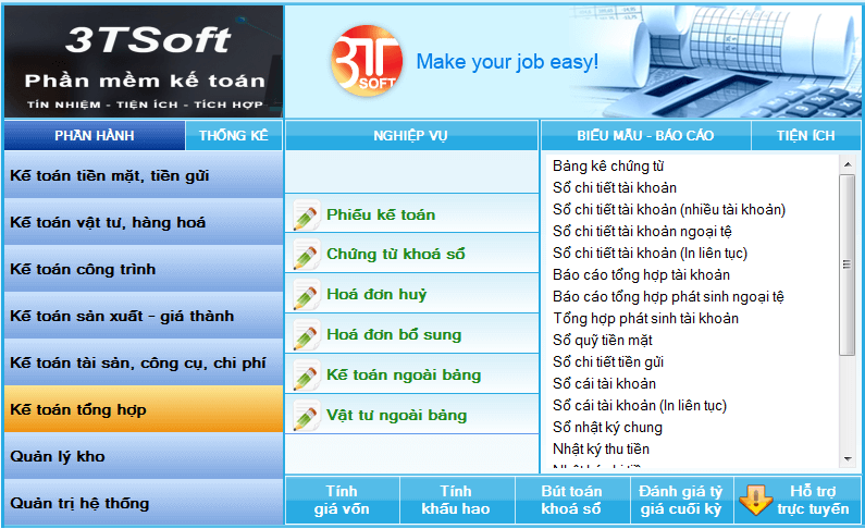 Phần mềm kế toán 3TSOFT