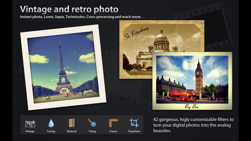 PhotoStyler Mac — filter chain and presets library styling a digital photo