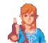 breath of the wild link thumbs up