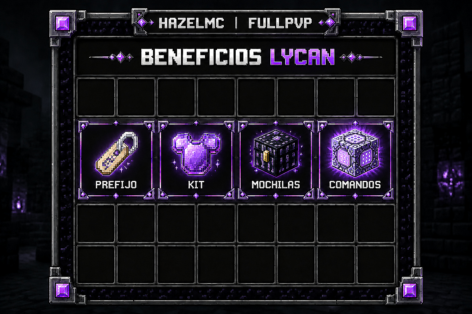 Beneficios LYCAN de HazelMC FullPvP