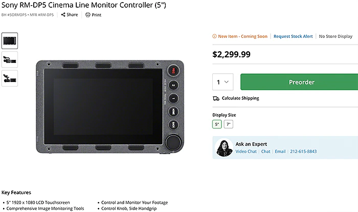 Màn Hình Sony DP5 & DP7 Mới: Nâng Tầm Kiểm Soát Quay Chụp | NexShop - Hình 2