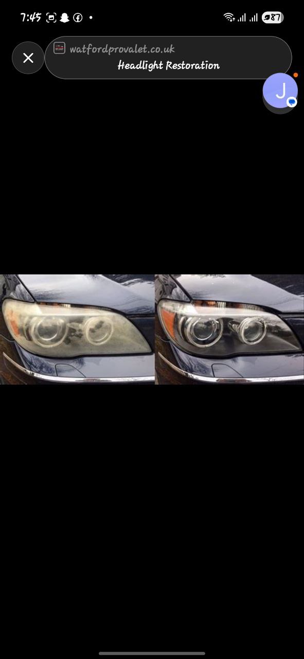 Headlight restoration result