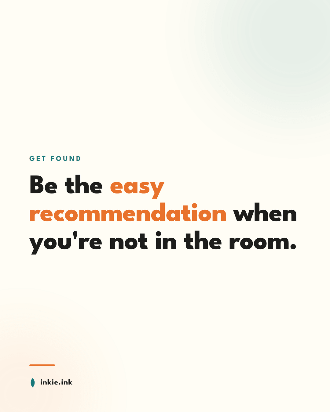 Think about how recommendations happen now. It used to be a chat over coffee, bu