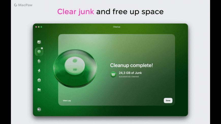 CleanMyMac X Mac — smart scan results showing system junk, large files and cleanup tools