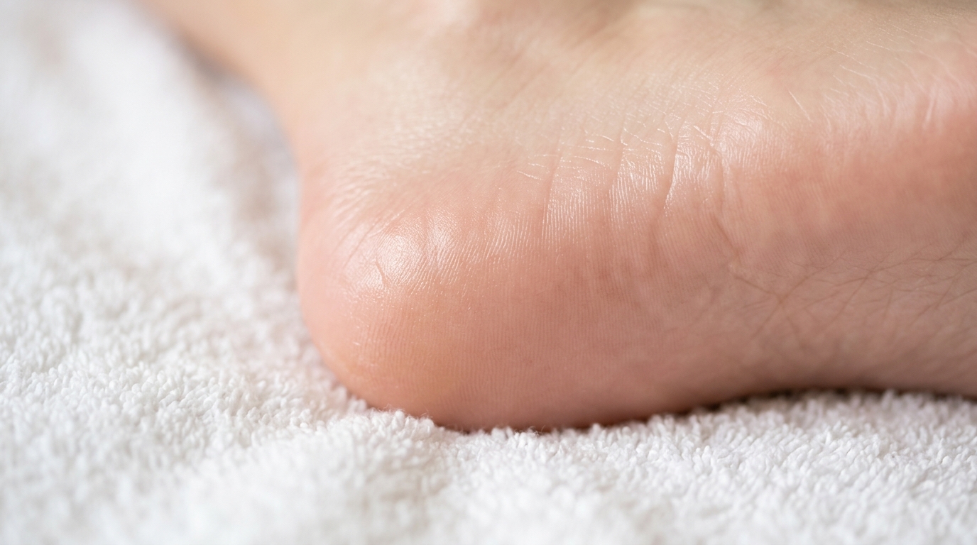 Best Callus Removal Methods for Smooth, Pain-Free Feet Smooth moisturized heel and foot sole on white towel for callus removal and foot care